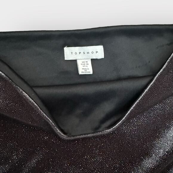 TopShop velvet glitter tube top - Picture 3 of 5